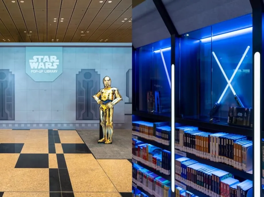 Una galaxia de historias: una biblioteca temporal de Star Wars llega al aeropuerto de Changi