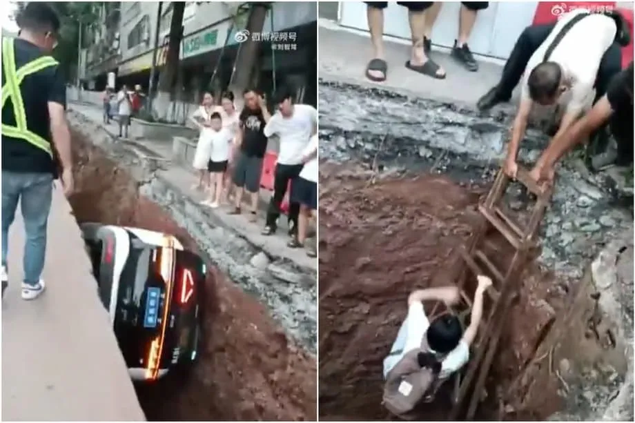 Robotaxi de Baidu cae en una excavación en China: qué revela el accidente sobre el futuro de los vehículos autónomos