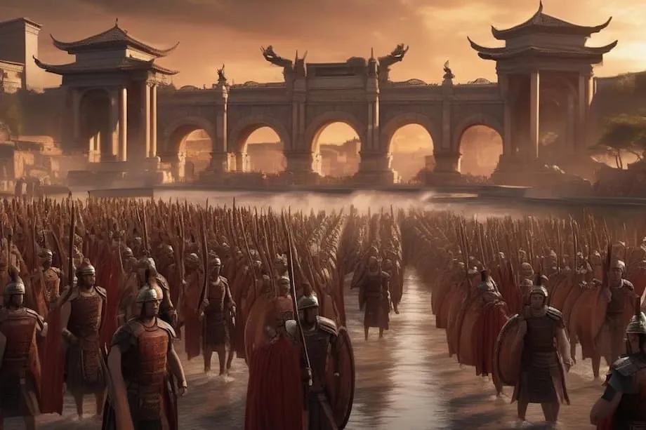Comparación de las trayectorias divergentes de la antigua Roma y China