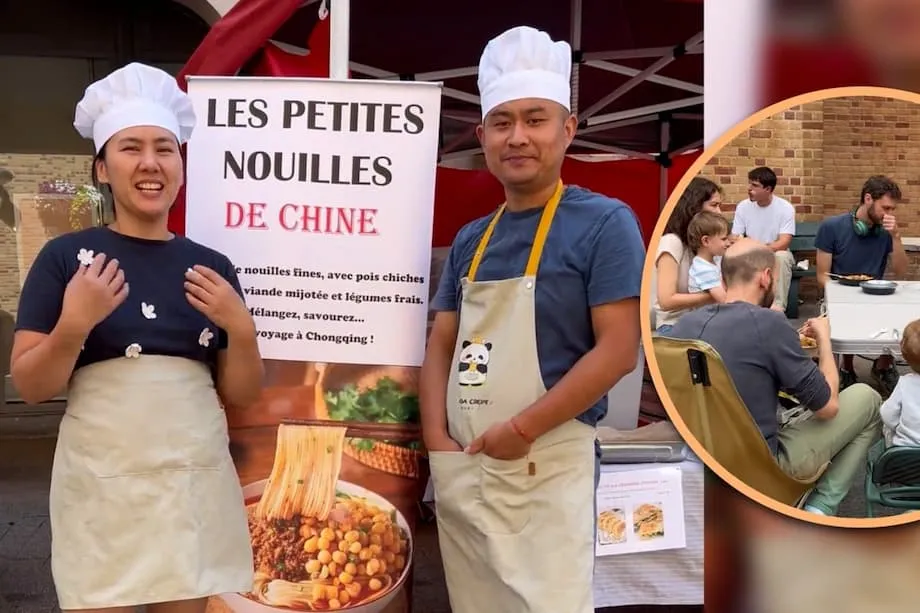 Del laboratorio de suelos a los mercados callejeros: un doctor chino y su esposa convierten los fideos de Chongqing en un éxito en Bélgica