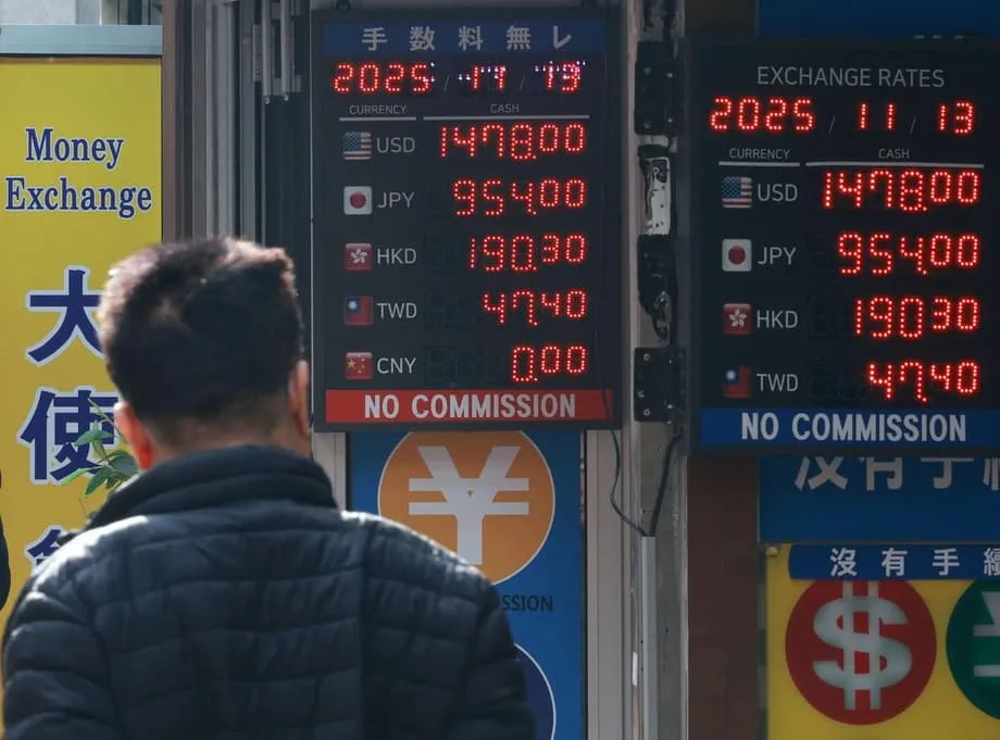 La caída del yen vuelve a presionar al won surcoreano mientras los mercados vigilan el nivel de 1.480