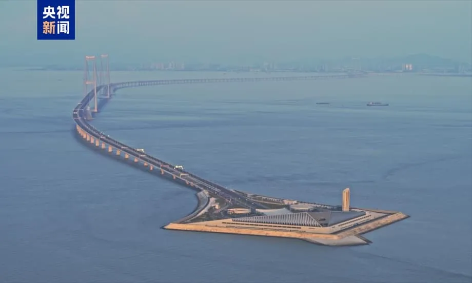 La isla artificial del enlace Shenzhen-Zhongshan abre como destino turístico destacado
