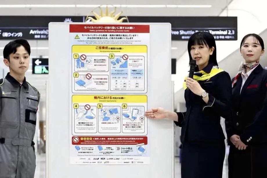 Japón prohíbe el uso de baterías externas en los vuelos a partir del 24 de abril de 2026