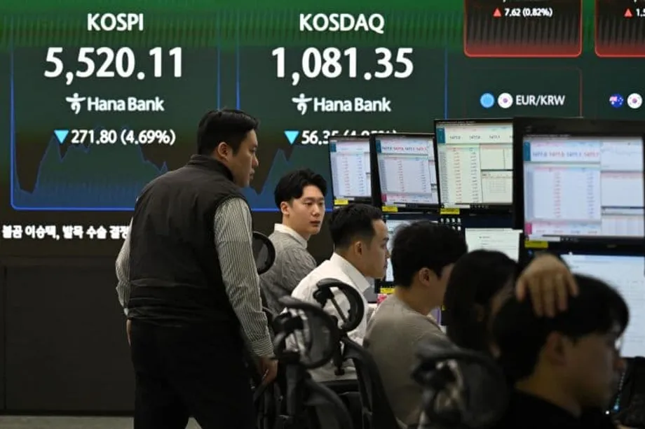 Las acciones surcoreanas sufren una caída histórica del 12% mientras la guerra con Irán desata una ola de ventas en los mercados mundiales